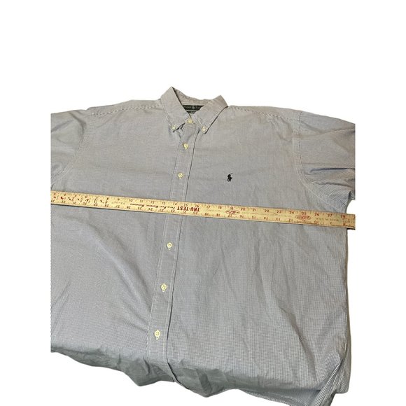 Ralph Lauren‎ XL Blake Blue and White Checked Long Sleeve Men's Shirt - Picture 6 of 6